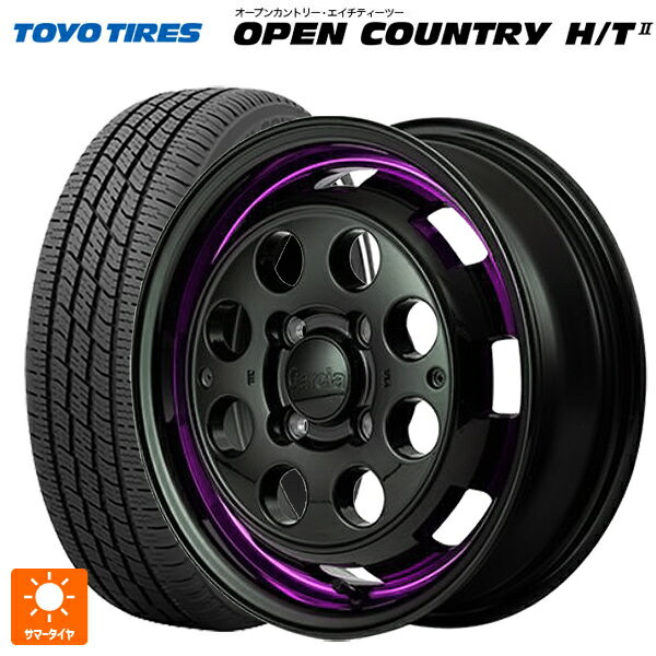 【6/22 20時〜 全品P5倍＆クーポン】155/65R14 75H トーヨー オープンカントリー HT2 ホワイトリボン エムアイディー ガルシア シスコポップ PURPLE 14-4.5J 国産車用 サマータイヤホイール4本セット