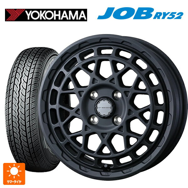 145R12 6PR ヨコハマ ジョブ RY52 ウェッズ マッドヴァンス X タイプM フルマットブラック 12-4J 国産車用 サマータイヤホイール4本セット