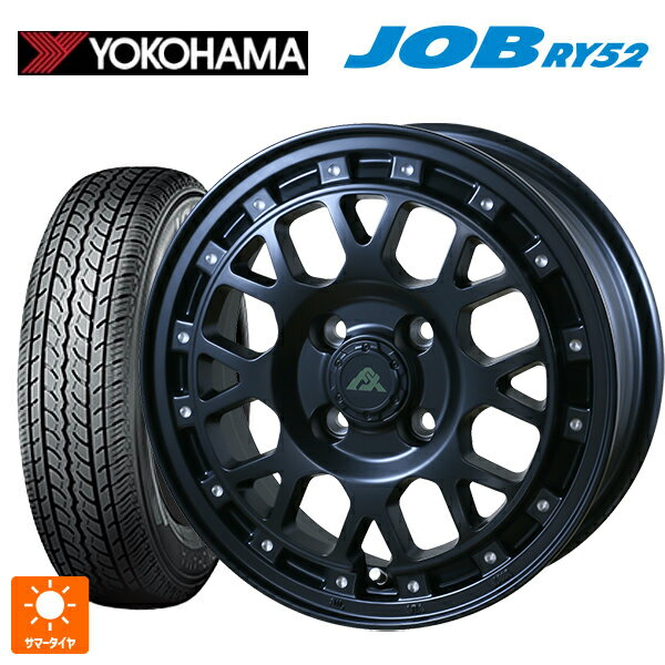 145R12 6PR ヨコハマ ジョブ RY52 ドゥオール フェニーチェ XC8 マットブラックミルド 12-4J 国産車用 サマータイヤホイール4本セット