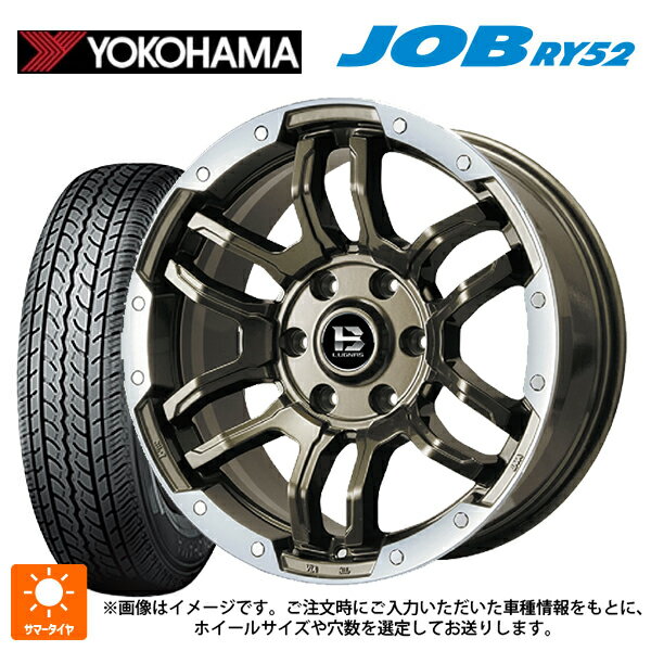 145R12 6PR ヨコハマ ジョブ RY52 ビックウェイ ビーラグナス エフアールディー ブロンズリムポリッシュ 12-4J 国産車用 サマータイヤホイール4本セット