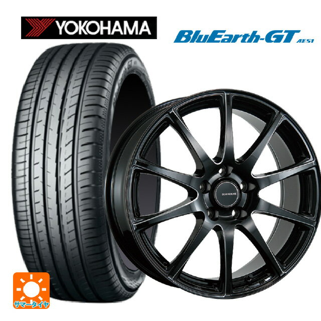 215/55R17 98W XL ヨコハマ ブルーアースGT AE51 # ブリヂストン エコフォルム CRS23 B/MN 17-7J 国産車用 サマータイヤホイール4本セット