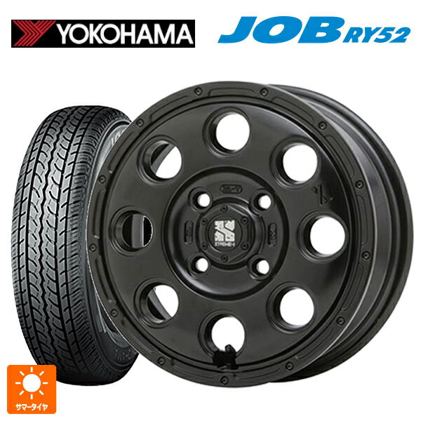145R12 6PR ヨコハマ ジョブ RY52 エムエルジェイ エクストリームJ KK03 Satin Black 12-4J 国産車用 サマータイヤホイール4本セット