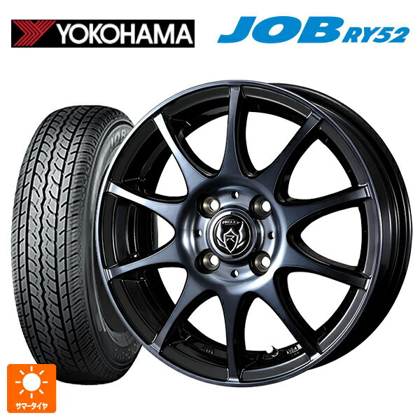 145R12 6PR ヨコハマ ジョブ RY52 ウェッズ ライツレー KC BKP 12-4J 国産車用 サマータイヤホイール4本セット