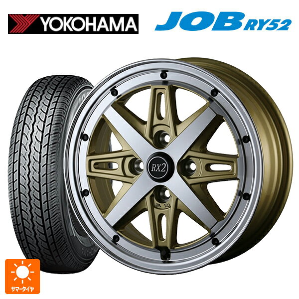 145R12 6PR ヨコハマ ジョブ RY52 ドゥオール フェニーチェ RX2 GO/PO 12-4J 国産車用 サマータイヤホイール4本セット