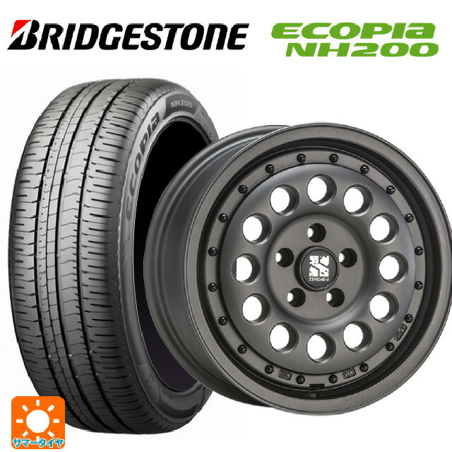 205/55R16 91V ブリヂストン エコピア NH200 正規品 エムエルジェイ エクストリームJ ラギッド ガンブラック 16-6.5J 国産車用 サマータイヤホイール4本セット