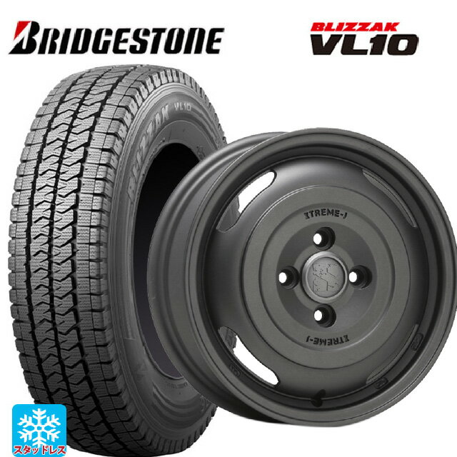 2025年製 145/80R12 80/78N ブリヂストン ブリザック VL10 正規品 # エムエルジェイ エクストリームJ ★ジャーニー★ ガンブラック 12-4J 国産車用 スタッドレスタイヤホイール4本セット