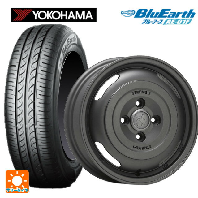 165/70R14 81S ヨコハマ ブルーアース AE01F エムエルジェイ エクストリームJ ★ジャーニー★ ガンブラック 14-5J 国産車用 サマータイヤホイール4本セット