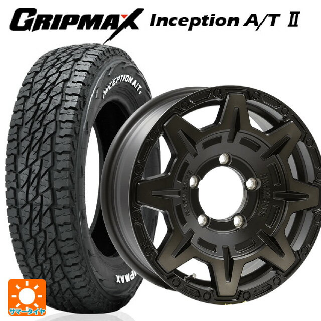 175/80R16 91S グリップマックス インセプション A/T2 ホワイトレター ウェッズ クロスオーバー ガーメンツ スタイルM マットブラッククリア 16-5.5J 国産車用 サマータイヤホイール4本セット