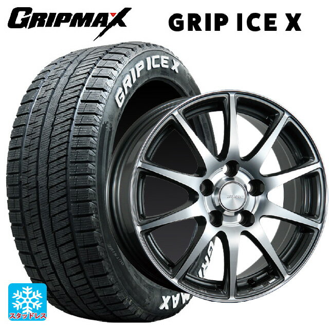 トヨタ プリウス(60系)用 195/60R17 90T グリップマックス グリップアイスX ホワイトレター # ブリヂストン エコフォルム CRS23 GM/N 新品スタッドレスタイヤホイール 4本セット