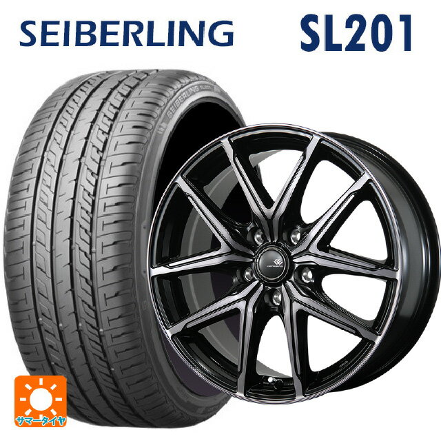 215/60R16 95H セイバーリング セイバーリング SL201(ブリヂストン工場生産） トピー セレブロ エフティ—05 ブラックポリッシュ/ブラッククリア 16-6.5J 国産車用 サマータイヤホイール4本セット
