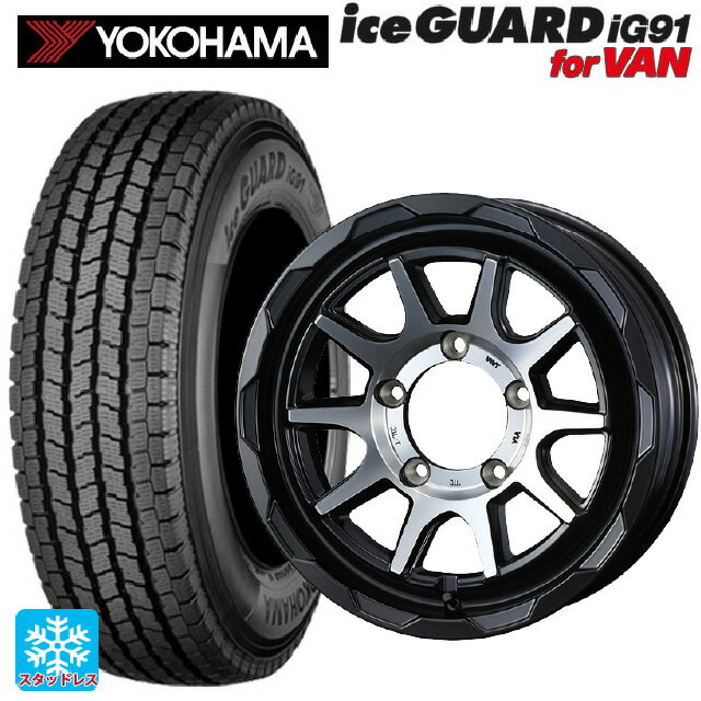スズキ ジムニーノマド(JC74W)用 195/80R15 107/105L ヨコハマ アイスガード IG91 for VAN ウェッズ マッドヴァンス06 マットブラックポリッシュ 新品スタッドレスタイヤホイール 4本セット