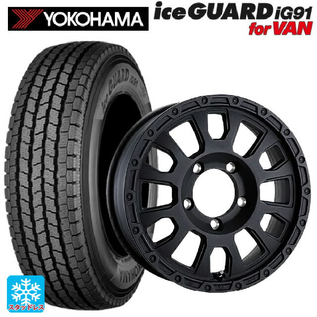 スズキ ジムニーシエラ(74系)用 2024年製 225/75R16 118/116L ヨコハマ アイスガード IG91 for VAN 阿部商会 ラ・ストラーダ アベンチュラ WB 新品スタッドレスタイヤホイール 5本セット