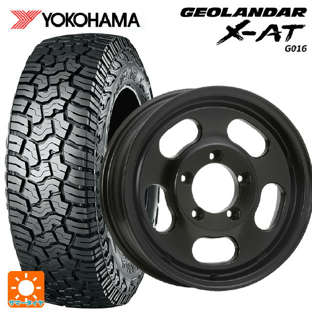 スズキ ジムニーノマド(JC74W)用 235/70R16 104/101Q ヨコハマ ジオランダー X-AT G016 ブラックレター 正規品 # エムエルジェイ エクストリームJ Dスロット サテンブラック 新品サマータイヤホイール 4本セット