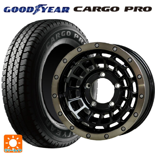 スズキ ジムニーシエラ(74系)用 195/80R15 103/101L グッドイヤー カーゴプロ ホットスタッフ バークレイハードロック ローガン BK/BRC 新品サマータイヤホイール 4本セット