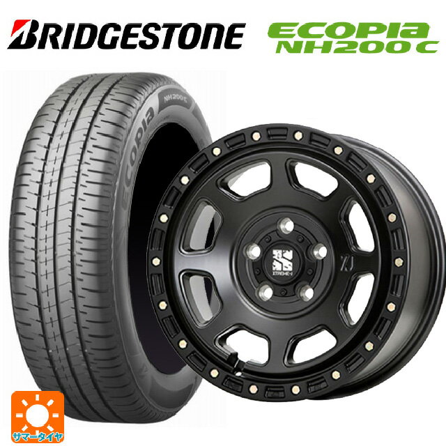 175/70R14 84S ブリヂストン エコピア NH200C 正規品 エムエルジェイ エクストリームJ XJ07 Satin Black 14-5J 国産車用 サマータイヤホイール4本セット
