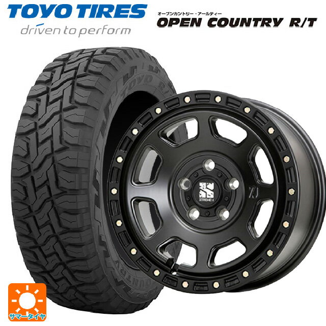 【6/15〜16限定 全品P5倍＆クーポン】225/55R18 98Q トーヨー オープンカントリー RT ブラックレター # エムエルジェイ エクストリームJ XJ07 Satin Black 18-8J 国産車用 サマータイヤホイール4本セット