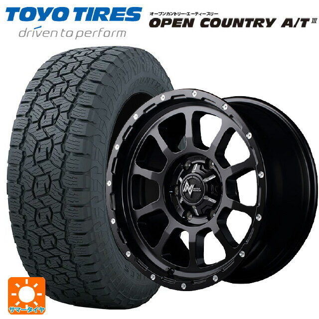 【6/20限定 全品P5倍＆クーポン】225/70R16 103H トーヨー オープンカントリー AT3 ブラックレター エムアイディー ナイトロパワー M10パーシング セミグロスブラック／マシニング 16-7J 国産車用 サマータイヤホイール4本セット