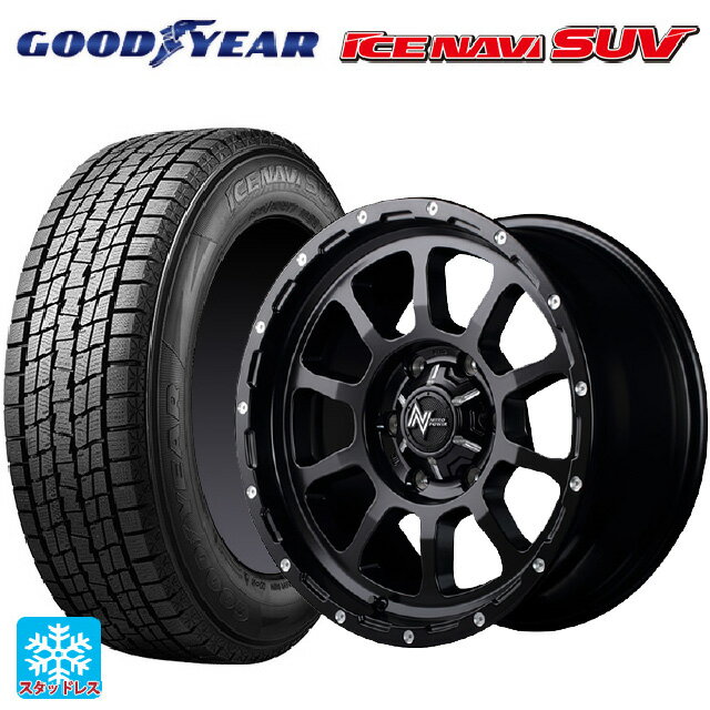 2023年製 225/70R16 103Q グッドイヤー アイスナビ SUV エムアイディー ナイトロパワー M10パーシング セミグロスブラック／マシニング 16-7J 国産車用 スタッドレスタイヤホイール4本セット