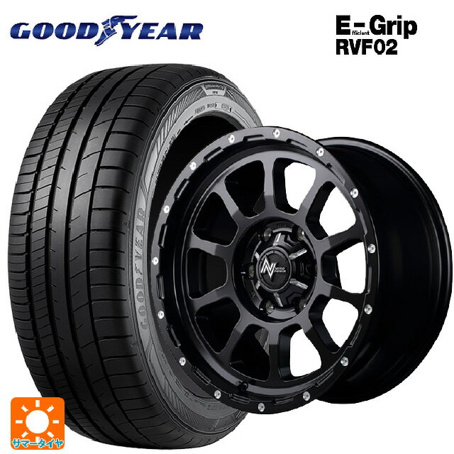 215/45R17 91W XL グッドイヤー エフィシェントグリップ RVF02 エムアイディー ナイトロパワー M10パーシング セミグロスブラック／マシニング 17-7J 国産車用 サマータイヤホイール4本セット