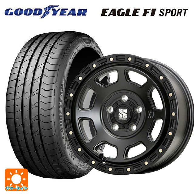 215/45R18 93W XL グッドイヤー イーグルF1 スポーツ エムエルジェイ エクストリームJ XJ07 Satin Black 18-8J 国産車用 サマータイヤホイール4本セット