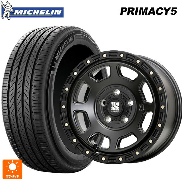 【6/11 1:59迄 全品ポイント5倍】215/45R18 93W XL ミシュラン プライマシー5 正規品 エムエルジェイ エクストリームJ XJ07 Satin Black 18-8J 国産車用 サマータイヤホイール4本セット
