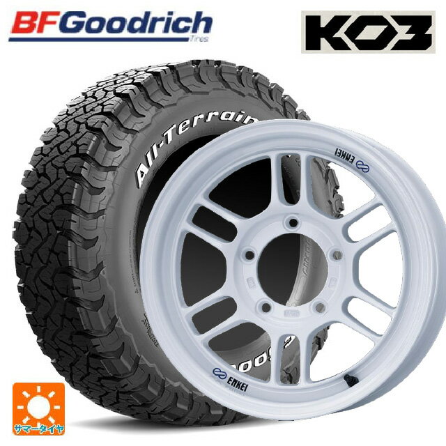 【6/11 1:59迄 全品ポイント5倍】225/70R16 102/99S BFグッドリッチ オールテレーン TA KO3 ホワイトレター 正規品 # エンケイ オールロード RPT1 ホワイト 16-5.5J 国産車用 サマータイヤホイール4本セット