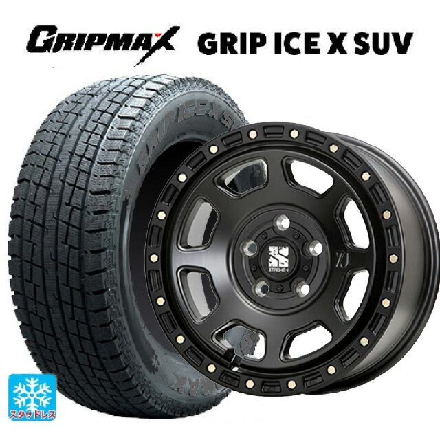スズキ ジムニーシエラ(74系)用 215/70R16 100Q グリップマックス グリップアイスX SUV ブラックレター エムエルジェイ エクストリームJ XJ07 Satin Black 新品スタッドレスタイヤホイール 4本セット