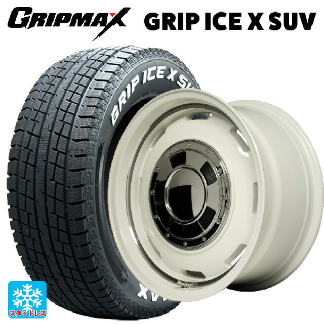 スズキ ジムニーシエラ(74系)用 215/70R16 100Q グリップマックス グリップアイスX SUV ホワイトレター # エムアイディー ガルシア シスコ オールドイングリュッシュホワイト＋リムヴァーレイ 新品スタッドレスタイヤホイール 4本セット