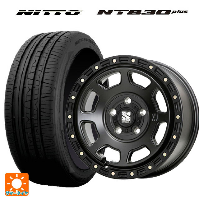 215/50R17 95W ニットー NT830 プラス エムエルジェイ エクストリームJ XJ07 Satin Black 17-8J 国産車用 サマータイヤホイール4本セット