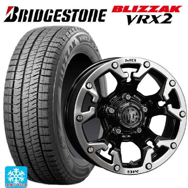 【6/15〜16限定 全品P5倍＆クーポン】215/65R16 98Q ブリヂストン ブリザック VRX2 正規品 クリムソン MG ゴーレム ブラック×マシニングリップ 16-7J 国産車用 スタッドレスタイヤホイール4本セット