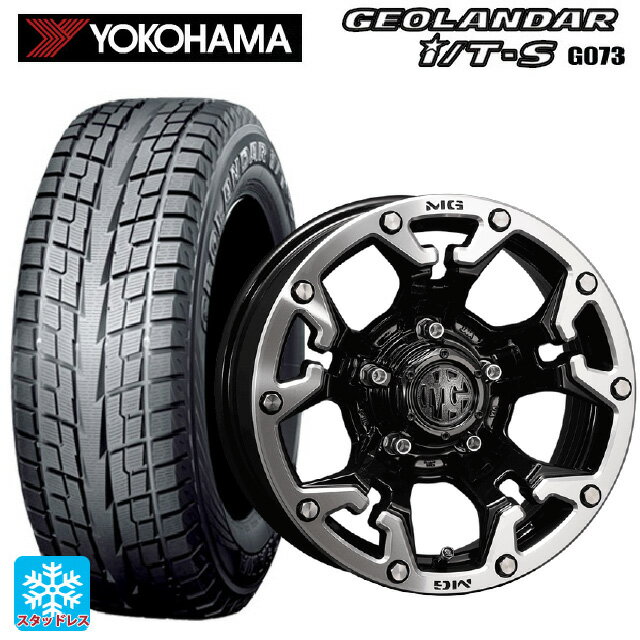 【6/20限定 全品P5倍＆クーポン】215/65R16 98Q ヨコハマ ジオランダー ITS G073 正規品 クリムソン MG ゴーレム ブラック×マシニングリップ 16-7J 国産車用 スタッドレスタイヤホイール4本セット