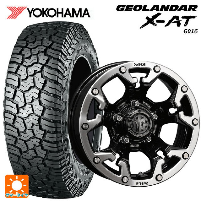 ジープ ラングラー(JL系)用 265/70R17 121/118Q ヨコハマ ジオランダー X-AT G016 ブラックレター 正規品 クリムソン MG ゴーレム ブラック×マシニングリップ 新品サマータイヤホイール 4本セット