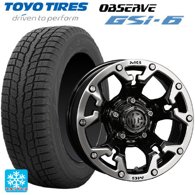 【6/20限定 全品P5倍＆クーポン】225/70R16 103Q トーヨー オブザーブ GSI-6 クリムソン MG ゴーレム ブラック×マシニングリップ 16-7J 国産車用 スタッドレスタイヤホイール4本セット