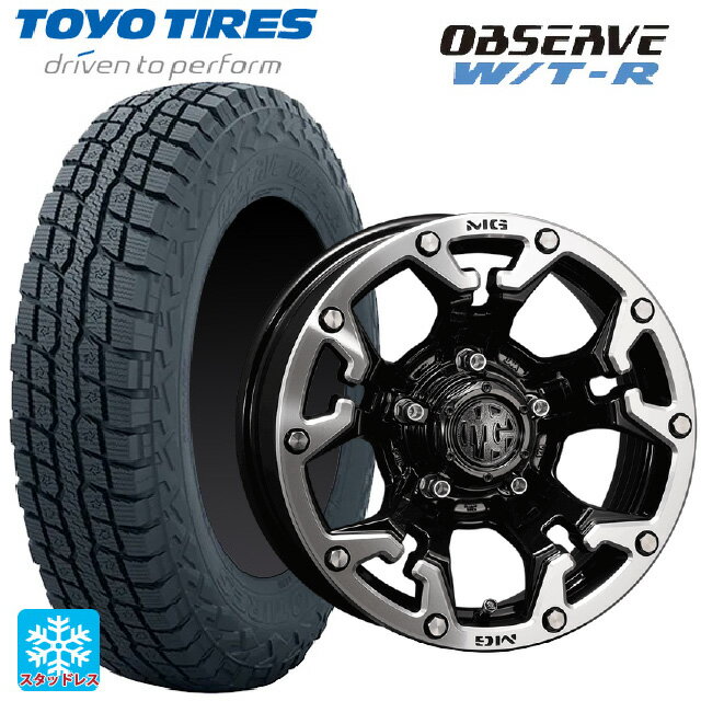 ジープ ラングラー(JL系)用 285/70R17 116/113Q トーヨー オブザーブ W/T-R # クリムソン MG ゴーレム ブラック×マシニングリップ 新品スタッドレスタイヤホイール 5本セット