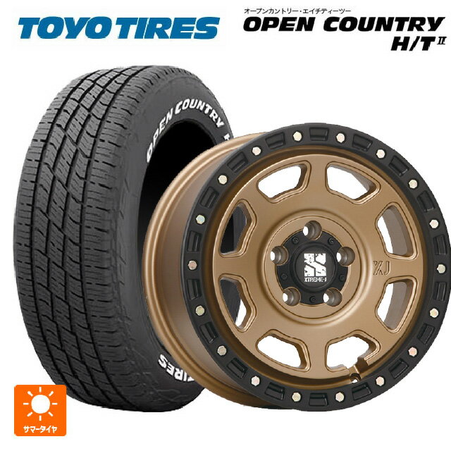 【6/15〜16限定 全品P5倍＆クーポン】215/70R16 100H トーヨー オープンカントリー HT2 ホワイトレター # エムエルジェイ エクストリームJ XJ07 Matte Bronze　BKRim 16-7J 国産車用 サマータイヤホイール4本セット