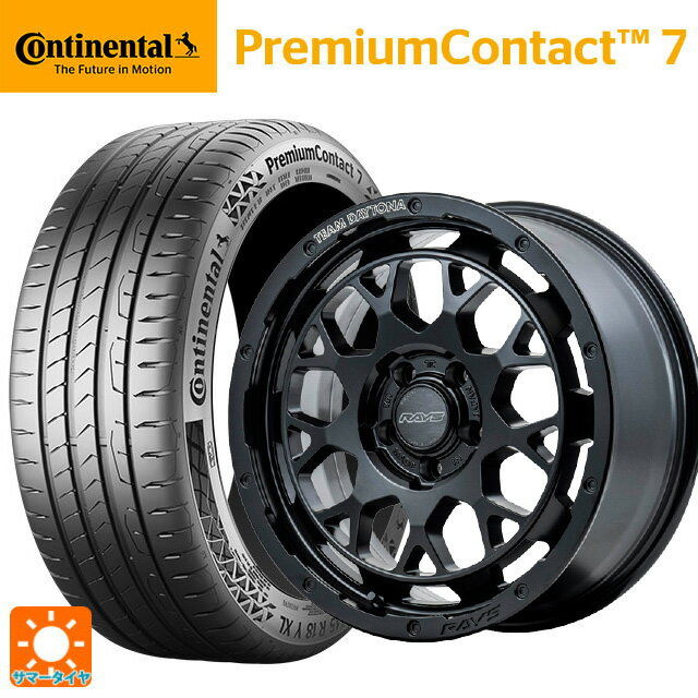 ミツビシ アウトランダーPHEV(5LA GNOW)用 235/60R18 107V XL コンチネンタル プレミアムコンタクト 7 正規品 レイズ チームデイトナ M9+ BOJ 新品サマータイヤホイール 4本セット