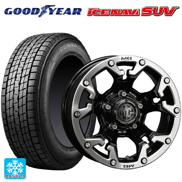 【6/20限定 全品P5倍＆クーポン】215/65R16 98Q グッドイヤー アイスナビ SUV クリムソン MG ゴーレム ブラック×マシニングリップ 16-7J 国産車用 スタッドレスタイヤホイール4本セット