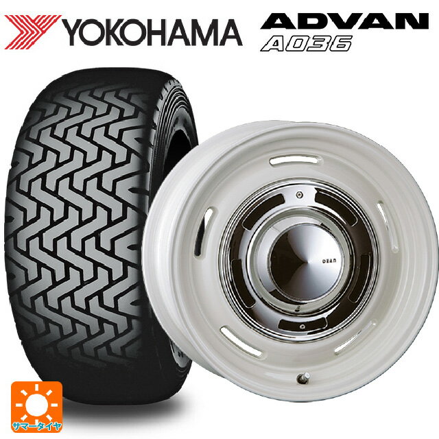 【6/20限定 全品P5倍＆クーポン】185/60R15 84Q ヨコハマ アドバン A036 正規品 クリムソン ディーン クロスカントリー マーガレットホワイト 15-6J 国産車用 サマータイヤホイール4本セット