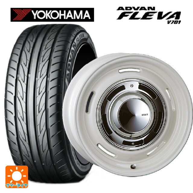 【6/15〜16限定 全品P5倍＆クーポン】165/50R15 73V ヨコハマ アドバン フレバ V701 正規品 クリムソン ディーン クロスカントリー マーガレットホワイト 15-4.5J 国産車用 サマータイヤホイール4本セット