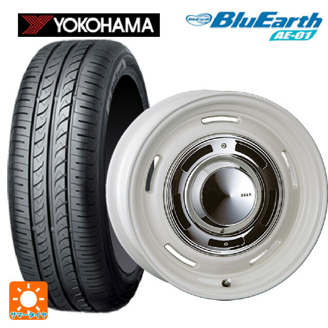 【6/15〜16限定 全品P5倍＆クーポン】165/55R15 75V ヨコハマ ブルーアース AE01 クリムソン ディーン クロスカントリー マーガレットホワイト 15-4.5J 国産車用 サマータイヤホイール4本セット