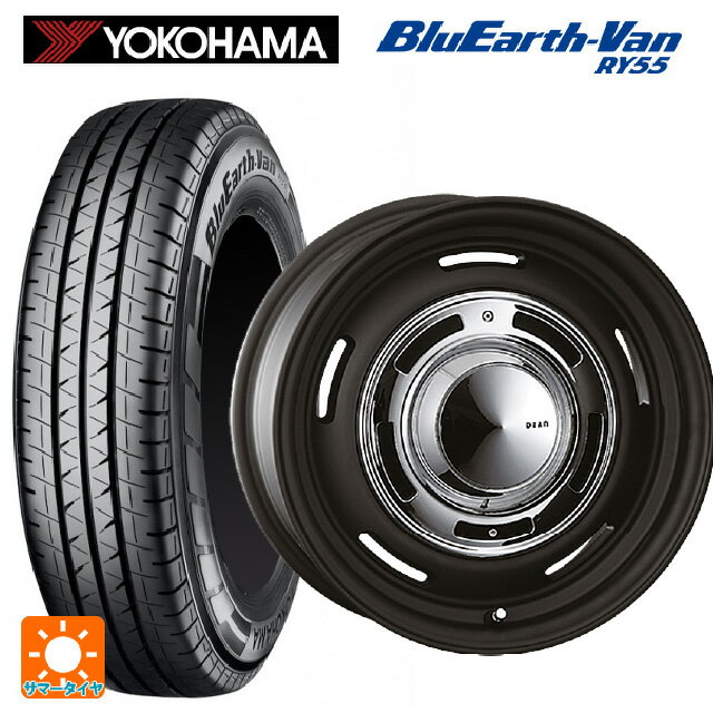 145/80R12 80/78N ヨコハマ ブルーアースVan RY55B クリムソン ディーン クロスカントリー マットブラック 12-4J 国産車用 サマータイヤホイール4本セット