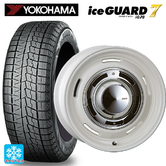 【6/11 1:59迄 全品ポイント5倍】165/65R14 79Q ヨコハマ アイスガード7(IG70) クリムソン ディーン クロスカントリー マーガレットホワイト 14-5J 国産車用 スタッドレスタイヤホイール4本セット
