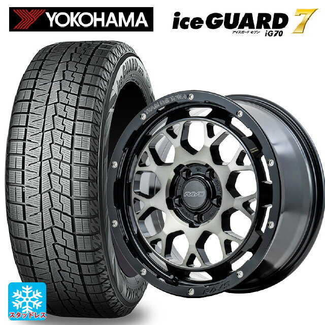 195/60R16 89Q ヨコハマ アイスガード7(IG70) レイズ チームデイトナ M9+ BEL 16-7J 国産車用 スタッドレスタイヤホイール4本セット