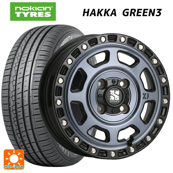 【最大3万円OFFクーポン 3/4 20時〜】175/70R14 88T XL ノキアン ハッカ グリーン3 エムエルジェイ エクストリームJ XJ07 Gloss Blk. M. Indigo 14-5J 国産車用 サマータイヤホイール4本セット