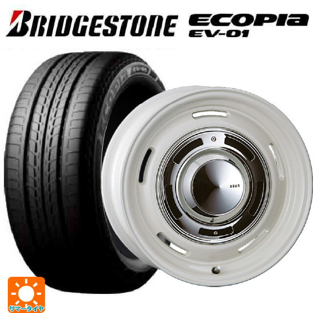 【6/22 20時〜 全品P5倍＆クーポン】175/55R15 77V ブリヂストン エコピア EV-01 正規品 クリムソン ディーン クロスカントリー マーガレットホワイト 15-6J 国産車用 サマータイヤホイール4本セット