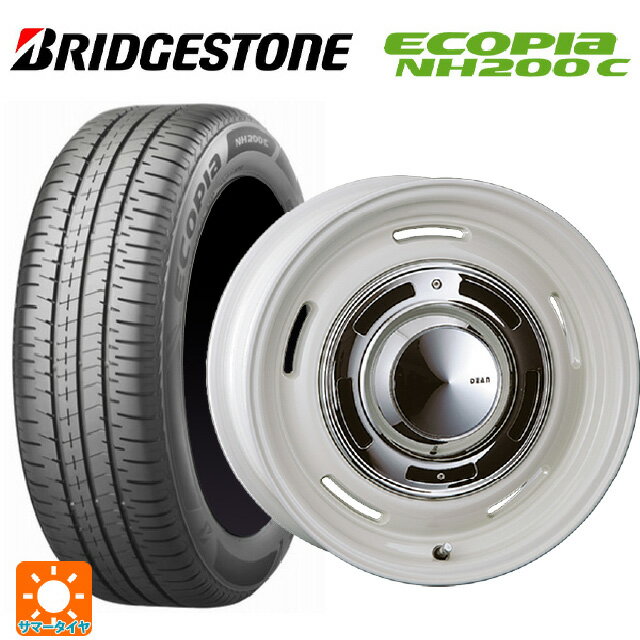 【6/22 20時〜 全品P5倍＆クーポン】175/65R14 82S ブリヂストン エコピア NH200C 正規品 # クリムソン ディーン クロスカントリー マーガレットホワイト 14-5J 国産車用 サマータイヤホイール4本セット