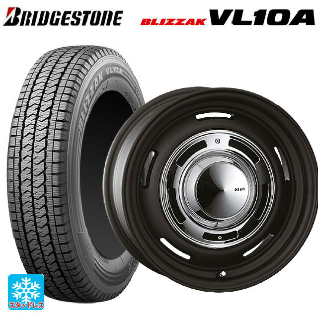 2025年製 155/80R14 88/86N ブリヂストン ブリザック VL10A 正規品 # クリムソン ディーン クロスカントリー マットブラック 14-5J 国産車用 スタッドレスタイヤホイール4本セット