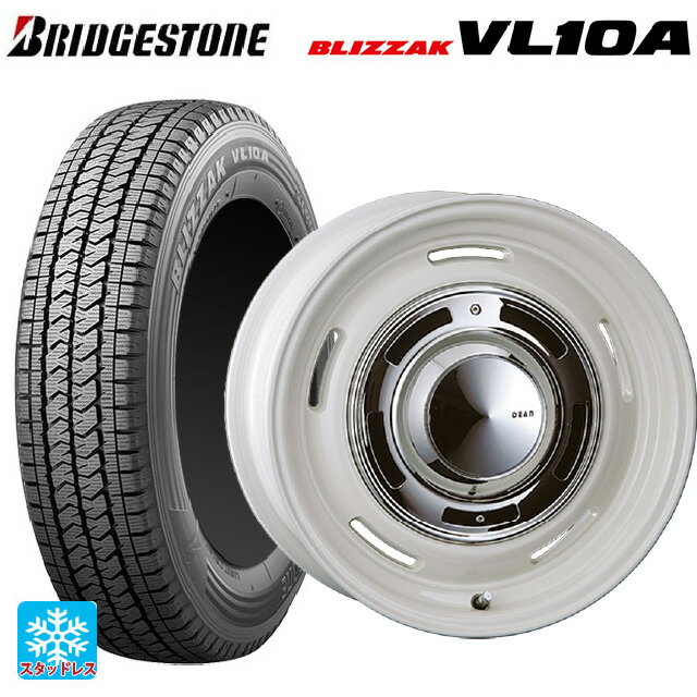 2025年製 155/80R14 88/86N ブリヂストン ブリザック VL10A 正規品 # クリムソン ディーン クロスカントリー マーガレットホワイト 14-5J 国産車用 スタッドレスタイヤホイール4本セット