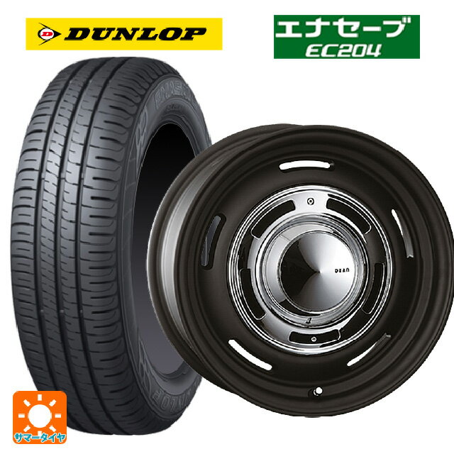 185/60R15 84H ダンロップ エナセーブEC204 クリムソン ディーン クロスカントリー マットブラック 15-6J 国産車用 サマータイヤホイール4本セット