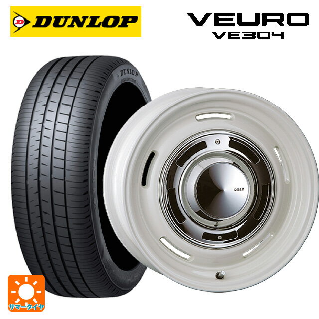 【6/15〜16限定 全品P5倍＆クーポン】195/60R16 89H ダンロップ ビューロ VE304 クリムソン ディーン クロスカントリー マーガレットホワイト 16-6.5J 国産車用 サマータイヤホイール4本セット